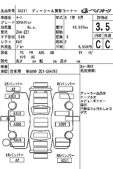 Nissan Leaf  с аукциона в Японии