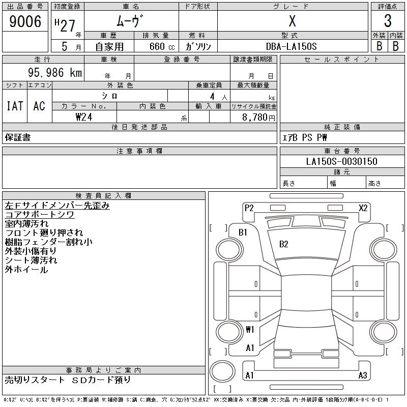 Daihatsu Move  с аукциона в Японии