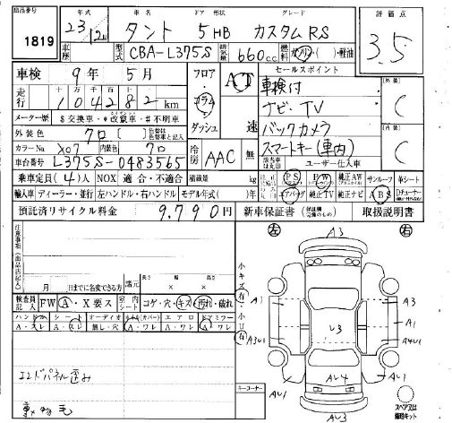 Daihatsu Tanto  с аукциона в Японии