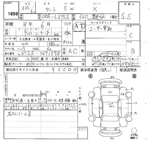 Daihatsu Tanto  с аукциона в Японии