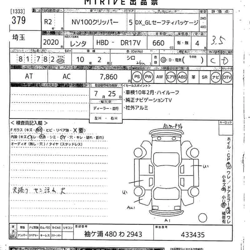 Nissan NV100 Clipper  с аукциона в Японии