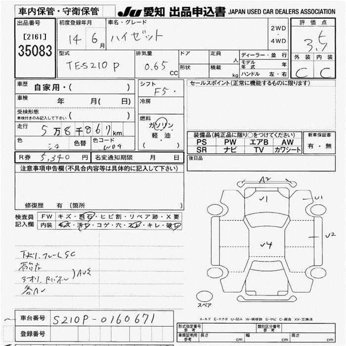 Daihatsu Hijet Truck  с аукциона в Японии