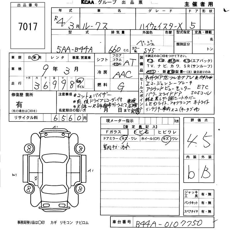 Nissan Note  с аукциона в Японии