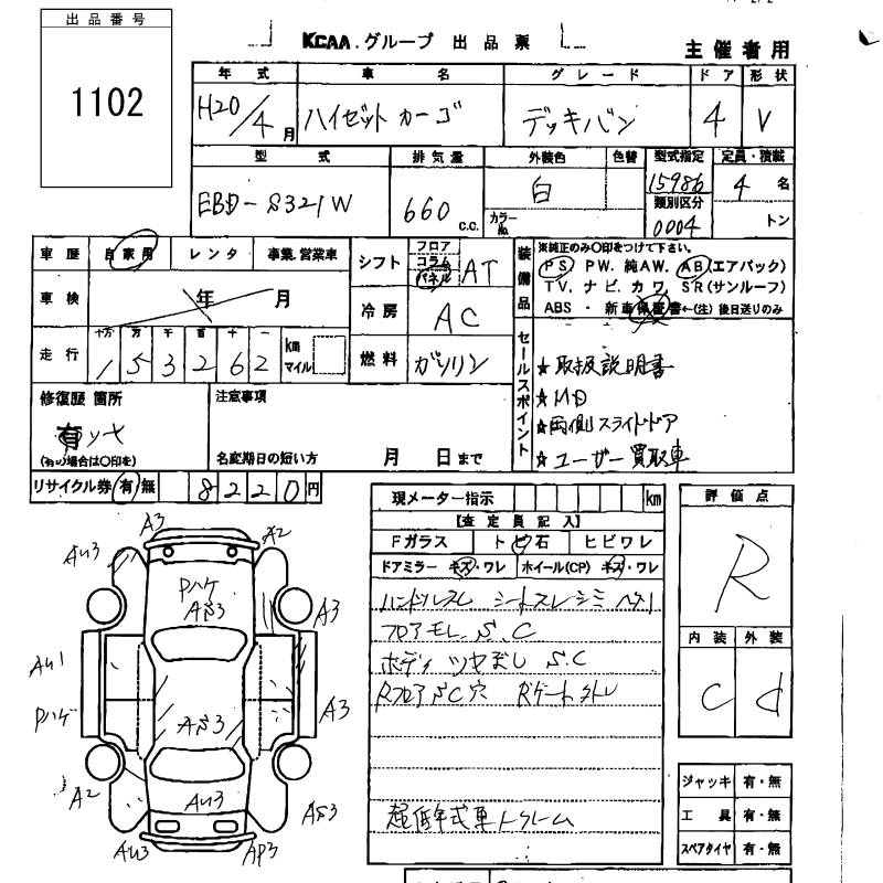 Suzuki Every  с аукциона в Японии