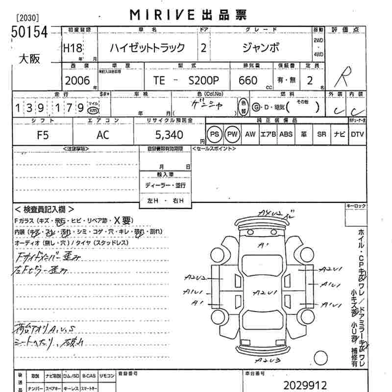 Daihatsu Hijet Truck  с аукциона в Японии