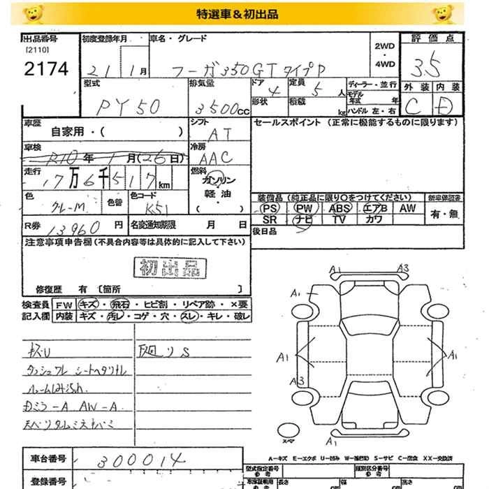 Nissan Fuga  с аукциона в Японии