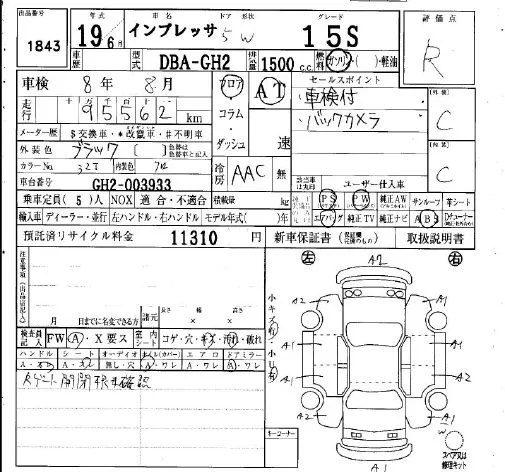 Subaru Impreza  с аукциона в Японии