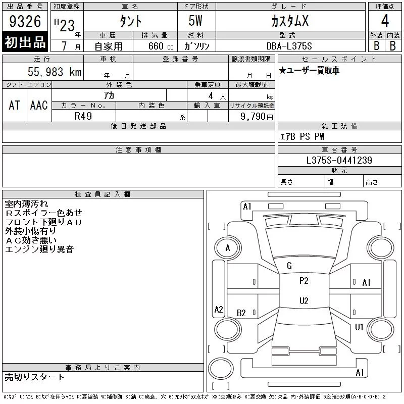 Daihatsu Tanto  с аукциона в Японии
