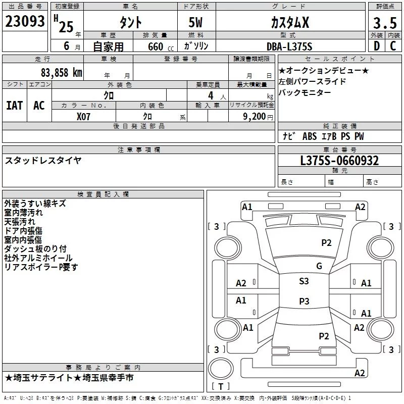 Daihatsu Tanto  с аукциона в Японии