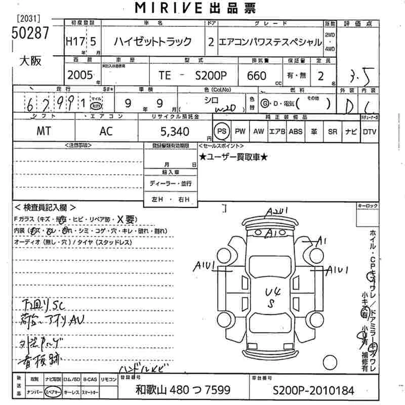 Daihatsu Hijet Truck  с аукциона в Японии