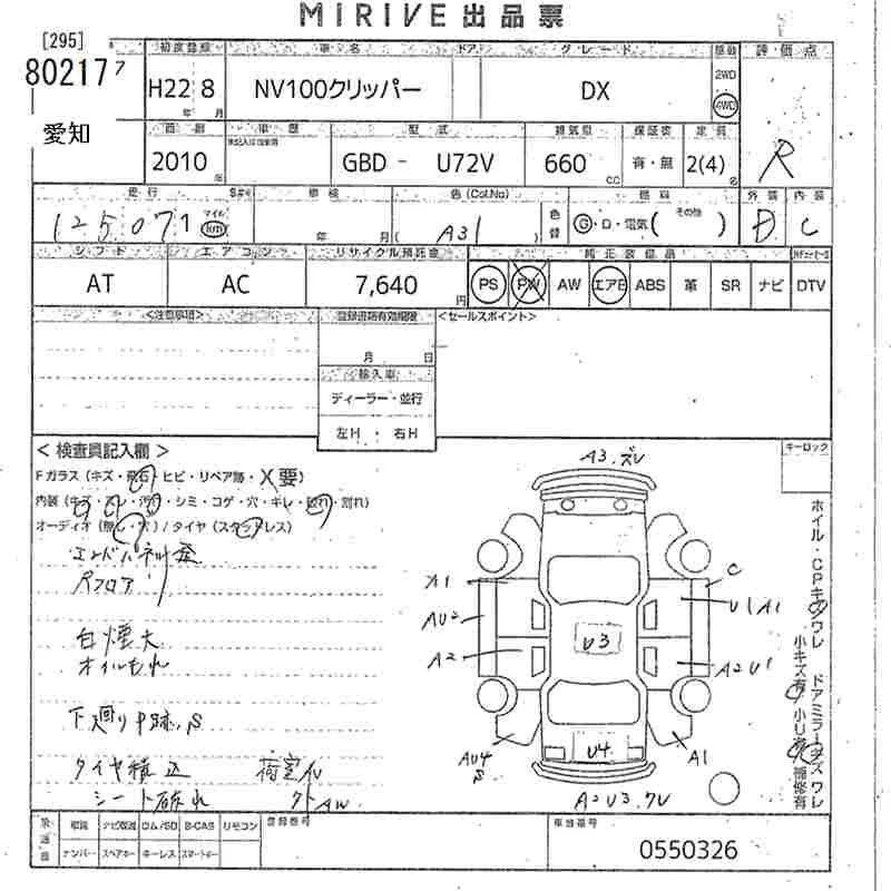 Nissan NV100 Clipper  с аукциона в Японии
