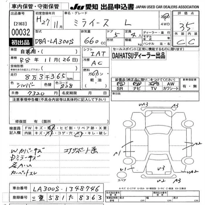 Daihatsu Mira e:S  с аукциона в Японии