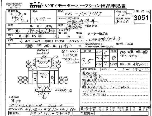Mitsubishi Fuso Fighter  с аукциона в Японии