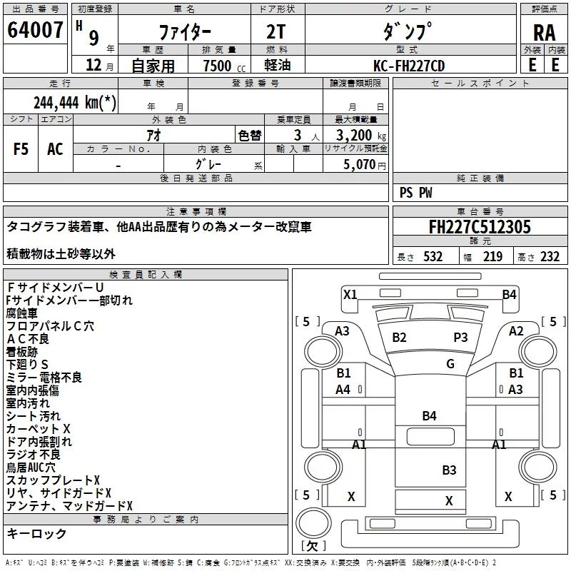 Mitsubishi Fuso Fighter  с аукциона в Японии