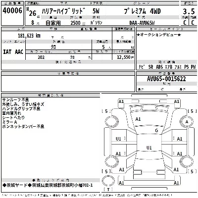 Toyota HARRIER HYBRID