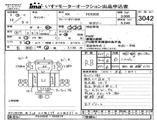 Mitsubishi Fuso Canter  с аукциона в Японии