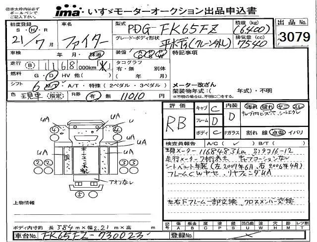 Mitsubishi Fuso Fighter  с аукциона в Японии