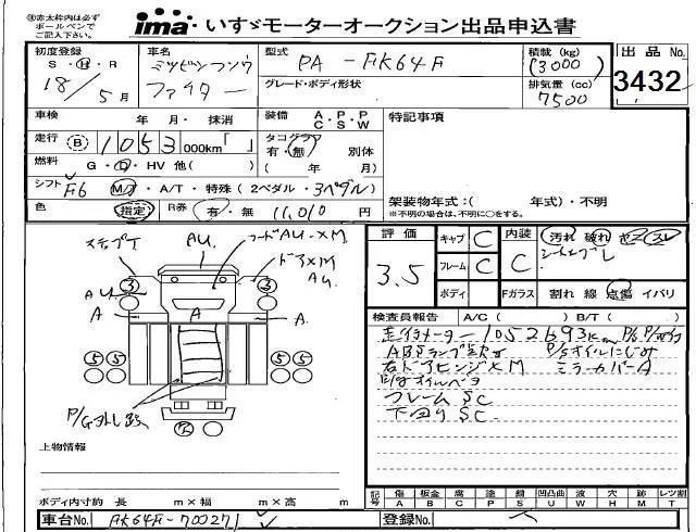 Mitsubishi Fuso Fighter  с аукциона в Японии