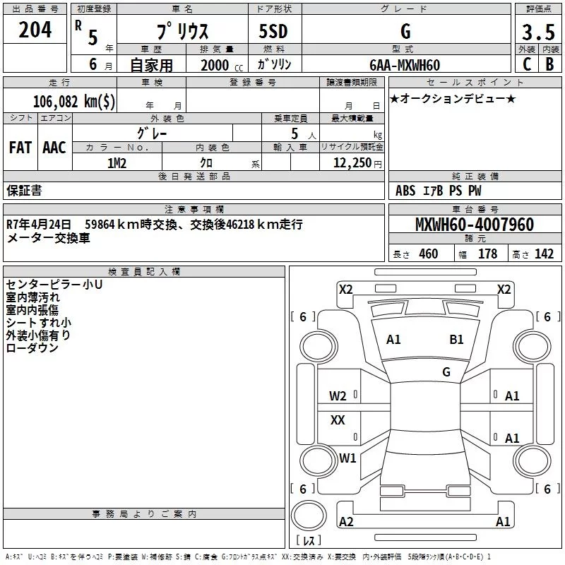 Toyota Prius  с аукциона в Японии