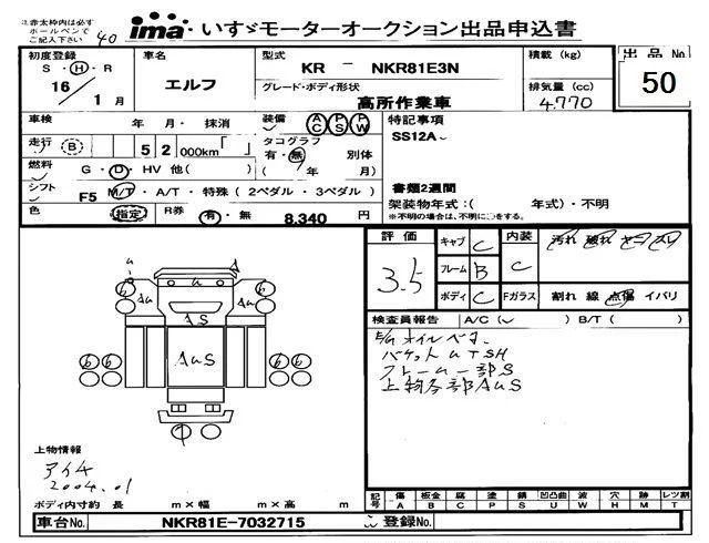 Isuzu Elf  с аукциона в Японии