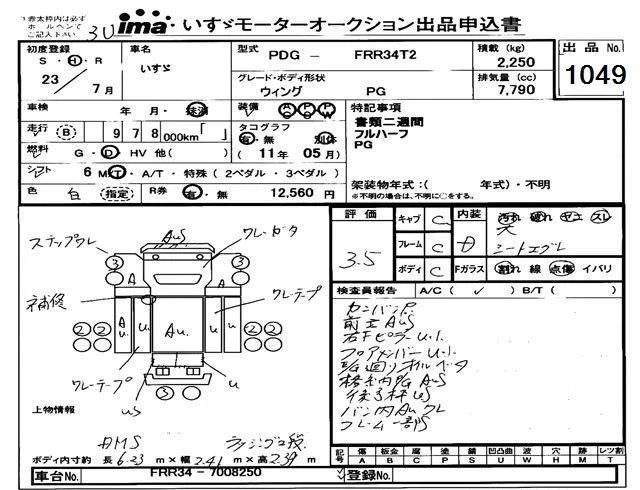 Isuzu Forward  с аукциона в Японии