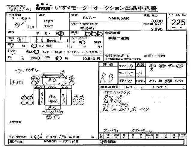 Isuzu Elf  с аукциона в Японии