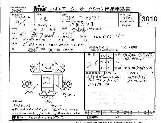 Mitsubishi Fuso Fighter  с аукциона в Японии