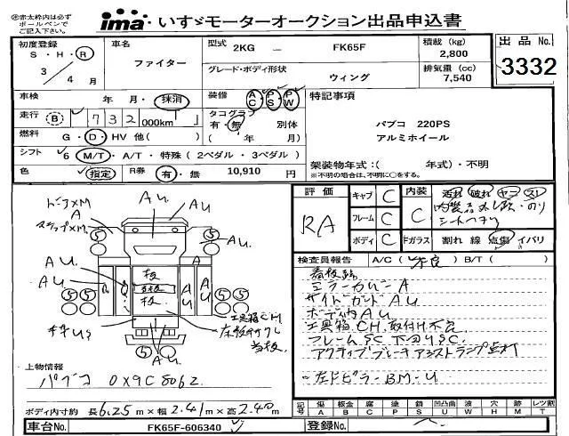 Mitsubishi Fuso Fighter  с аукциона в Японии
