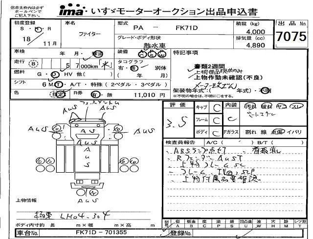 Mitsubishi Fuso Fighter  с аукциона в Японии
