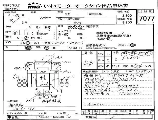 Mitsubishi Fuso Fighter  с аукциона в Японии