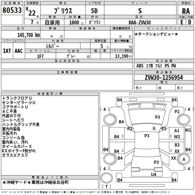 Toyota Prius  с аукциона в Японии