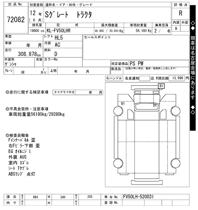 Mitsubishi Fuso Super Great  с аукциона в Японии