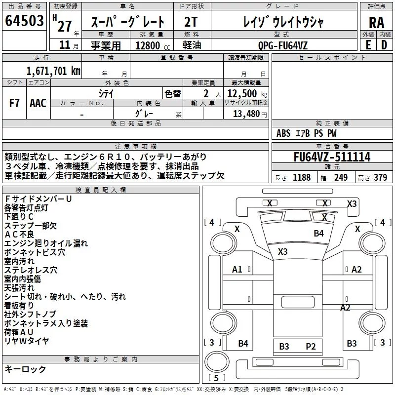 Mitsubishi Fuso Super Great  с аукциона в Японии