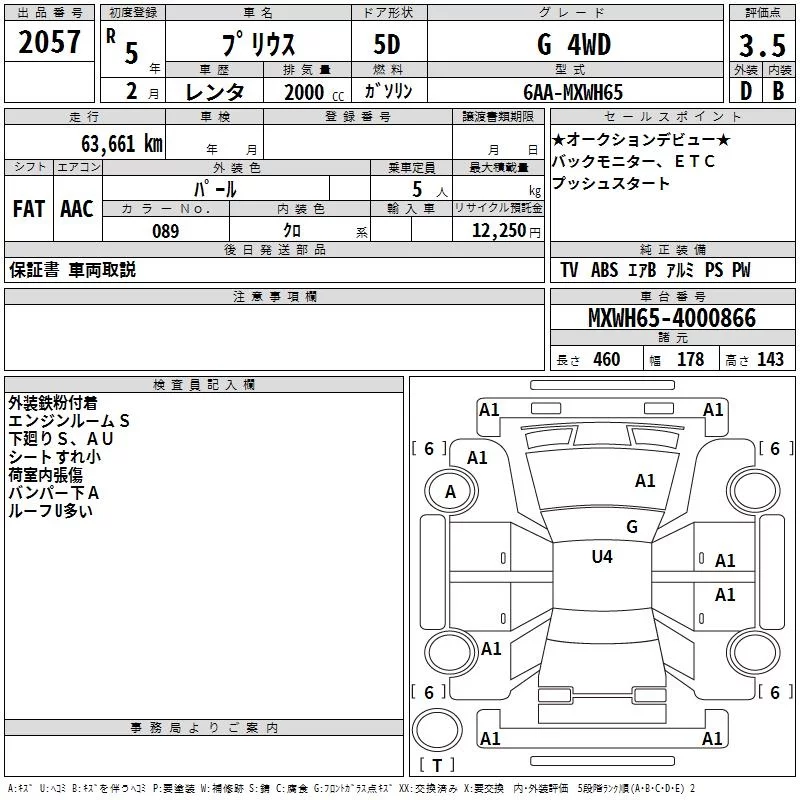 Toyota Prius  с аукциона в Японии