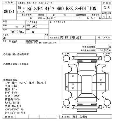 Subaru LEGACY B4