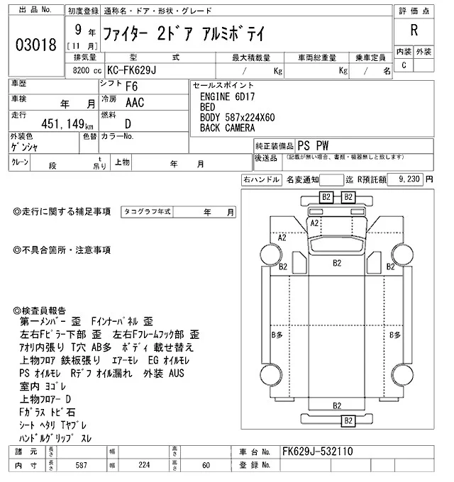 Mitsubishi Fuso Fighter  с аукциона в Японии