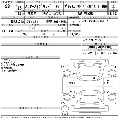 Toyota HARRIER HYBRID