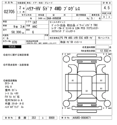 Toyota HARRIER HYBRID