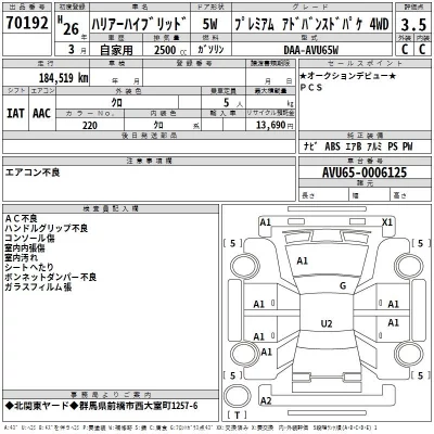 Toyota HARRIER HYBRID