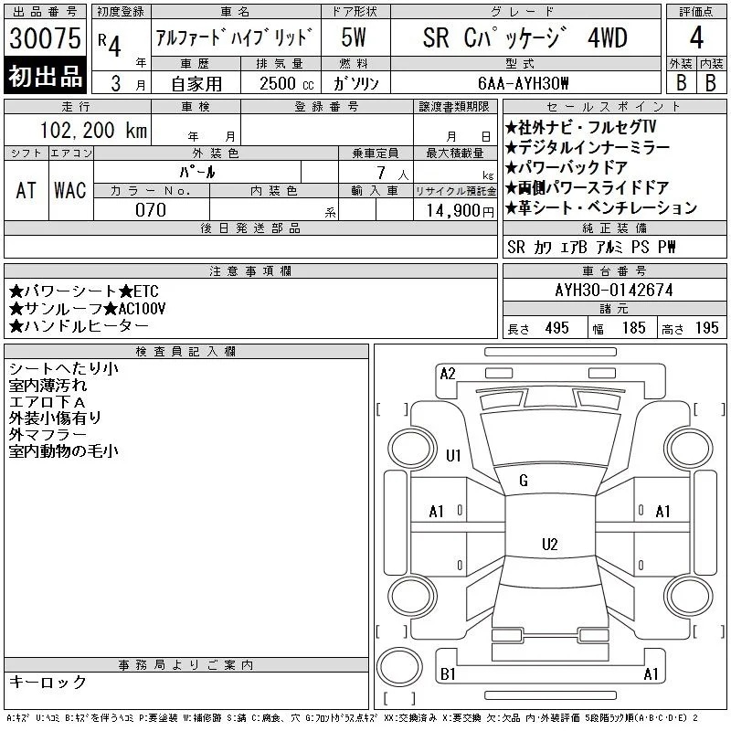Toyota Alphard SR C PACKAGE 4WD, миниатюра 6