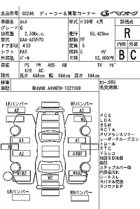 Цена авто Toyota Camry с аукционов Японии, номер кузова AXVH70, пробег 67 000, оценка 6