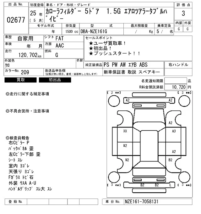Toyota Corolla Fielder 1.5G AERO TOURER MANY BRUBAI BE, миниатюра 7