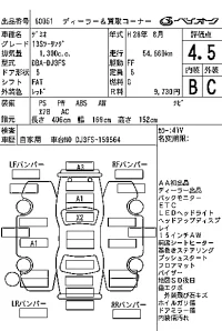 Цена авто Mazda Demio с аукционов Японии, номер кузова DJ3FS, пробег 55 000, оценка 3
