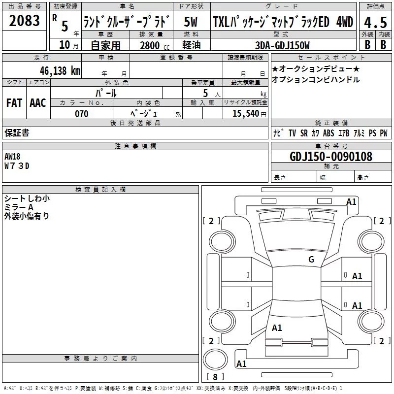 Toyota Land Cruiser Prado TXL PACKAGE MAT BLA4WD, миниатюра 3