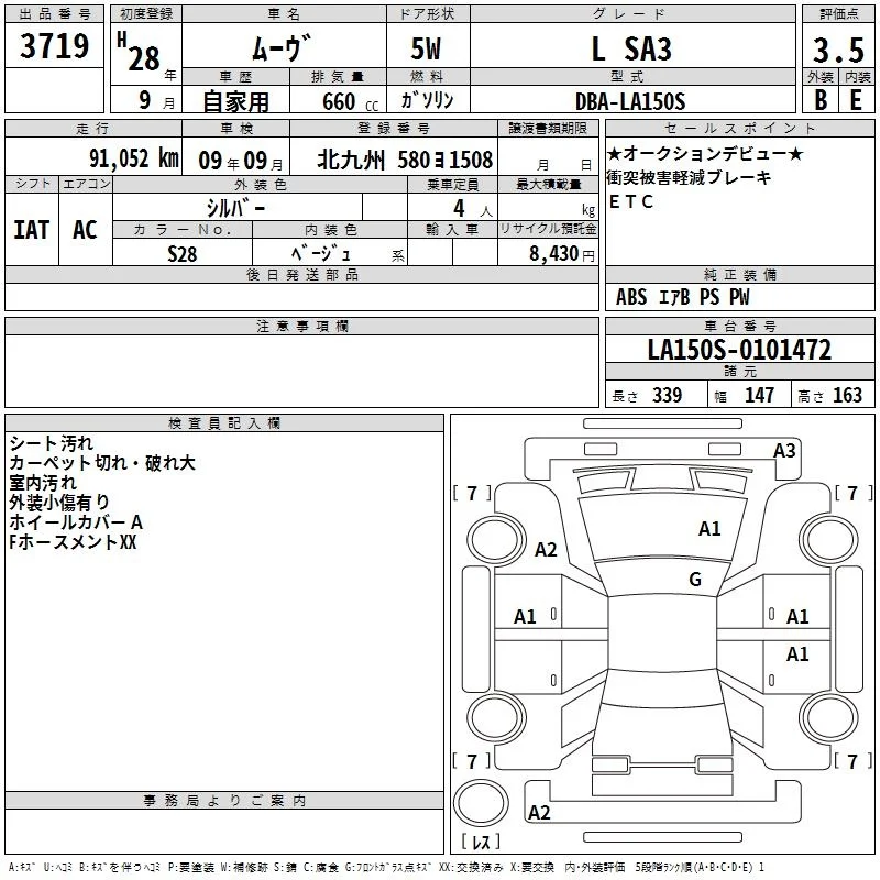 Daihatsu Move L SA3, миниатюра 3
