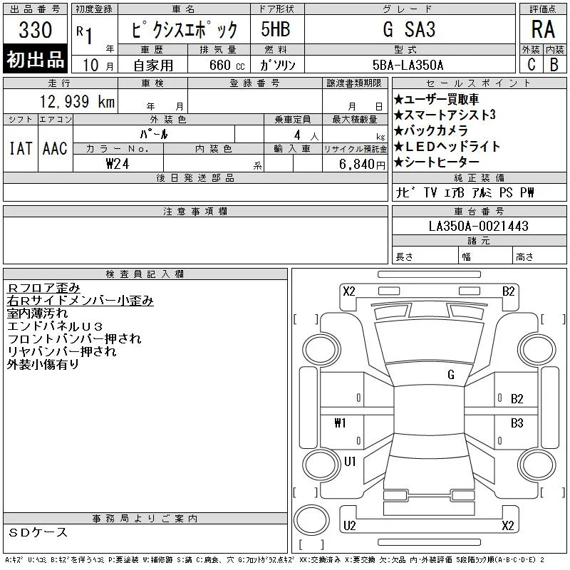Toyota Pixis Epoch G SA3, миниатюра 3