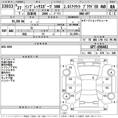 SUBARU IMPREZA SPORT