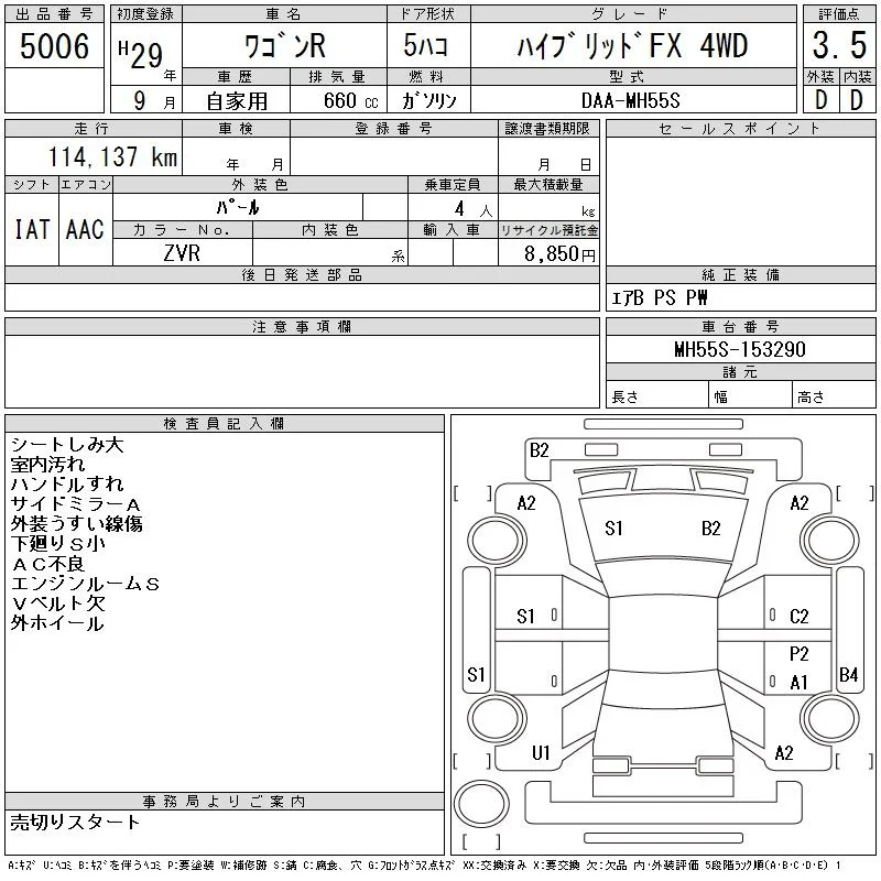 Suzuki Wagon R HYBRID FX 4WD, миниатюра 10