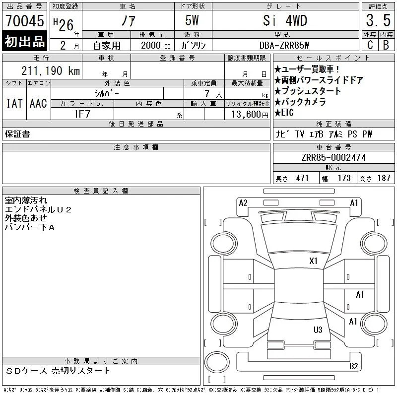 Toyota Noah Si 4WD, миниатюра 12