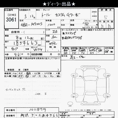 DAIHATSU THOR, 2023 — лот японского аукциона